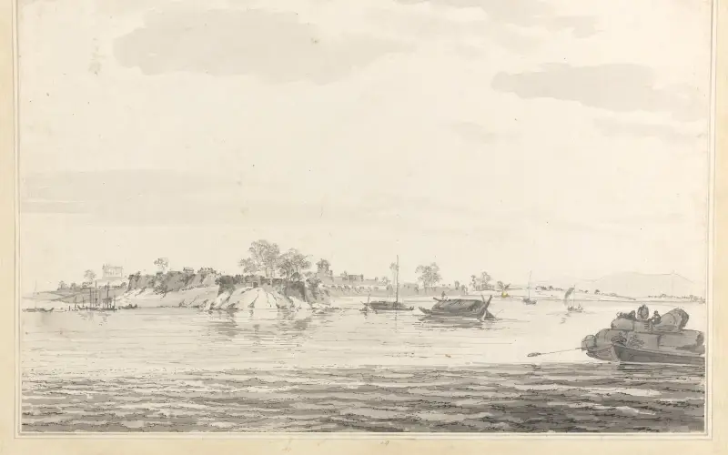 William Hodges - A View of the Fort of Mongheer (Monghyr) Upon the Banks of the River Gang